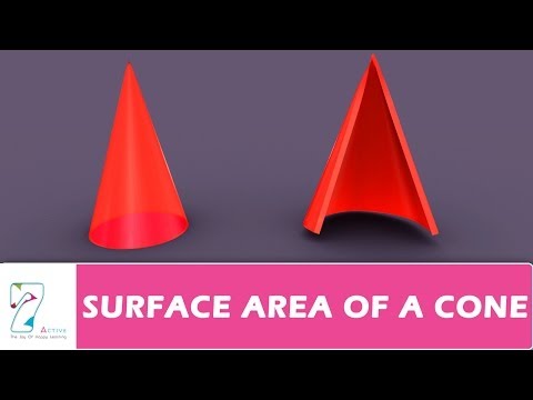 Part of a video titled Surface Area of a cone - YouTube
