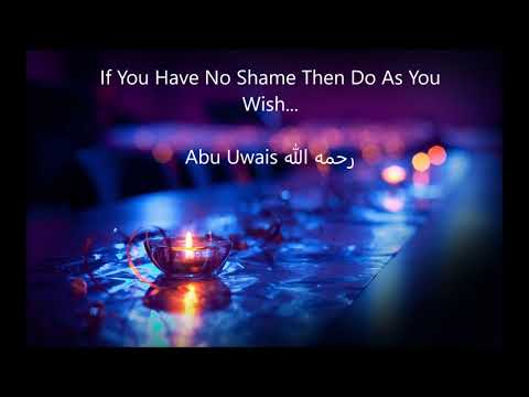 If You Have No Shame Than Do As You Wish - Abu Uwais