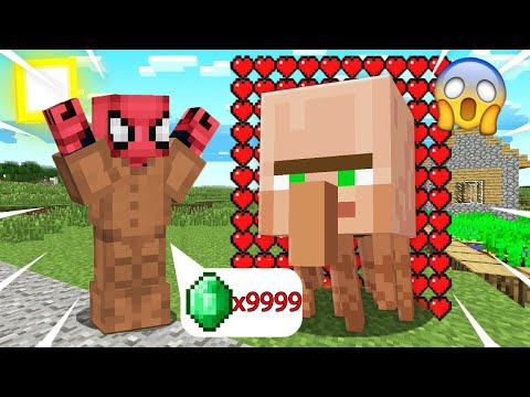 FAKİR GİZEMLİ KÖYLÜ GHAST'I BULDU! (SINIRSIZ ZÜMRÜT!) - Minecraft