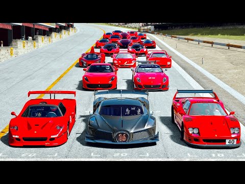 Bugatti Black Devil VGT vs Ferrari Hypercars at Highlands