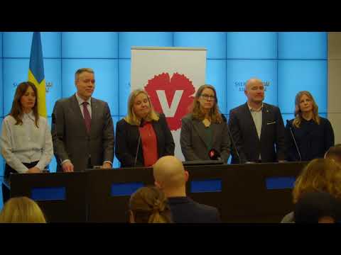 Pressträff: Vänsterpartiet förbereder sig inför regeringsförhandlingar