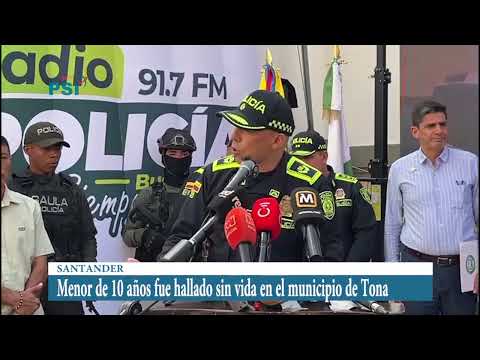 Menor de 10 años fue hallado sin vida en el municipio de Tona