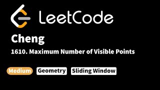 YouTube video 'LeetCode 1610. Maximum Number of Visible Points'