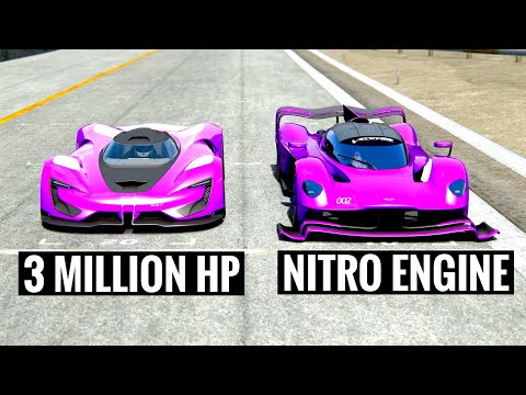 3 MILLION HP SRT Tomahawk X VGT vs NITRO Aston Martin Valkyrie AMR Pro at 20 KM Drag Race