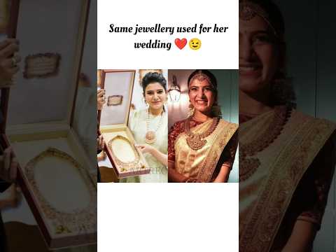 She wore the same jewellery for her wedding❤️😉#samantha #shorts #viral #viralvideo#trending#ytshorts