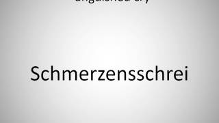 How to say anguished cry in German?