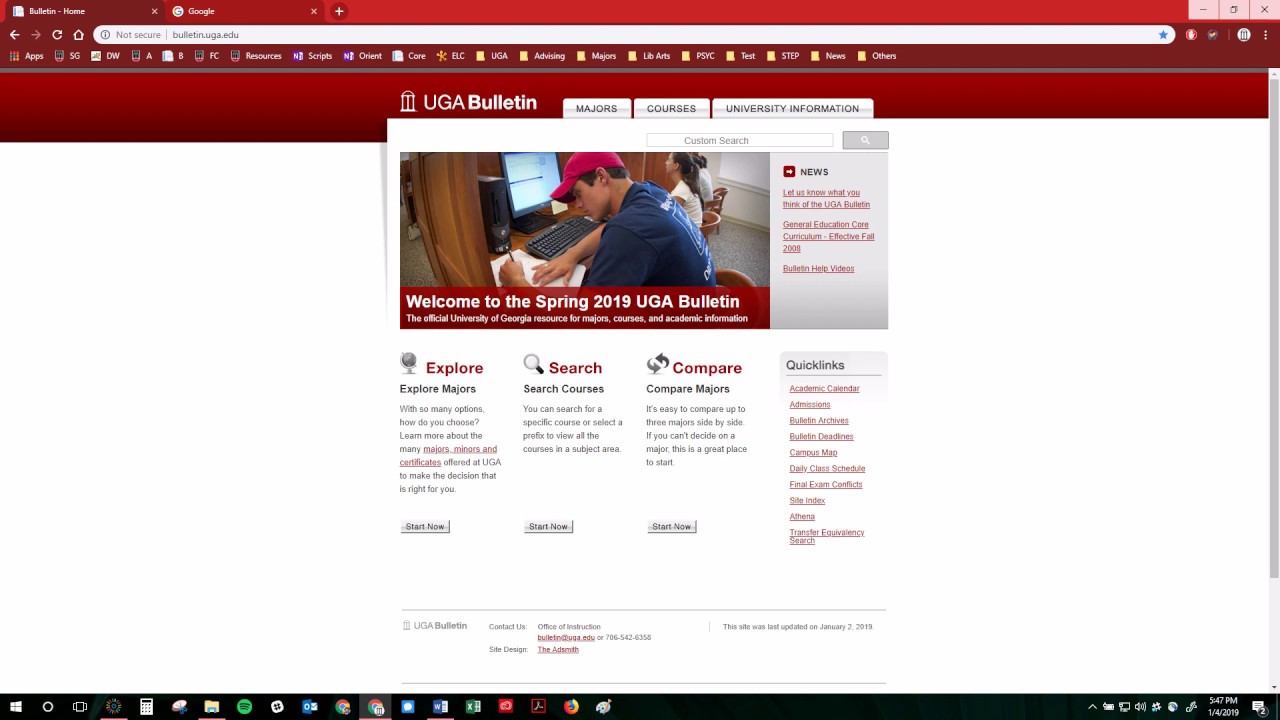 UGA  Bulletin Overview