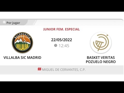 Junior fem B VILLALBA SIC MADRID - BASKET VERITAS