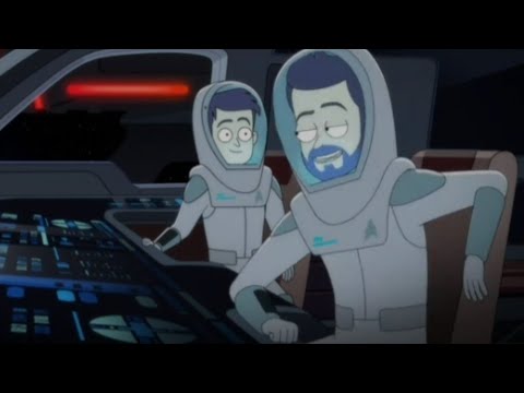 Boimler talking to his alternate self (star trek lower decks S5 E1)