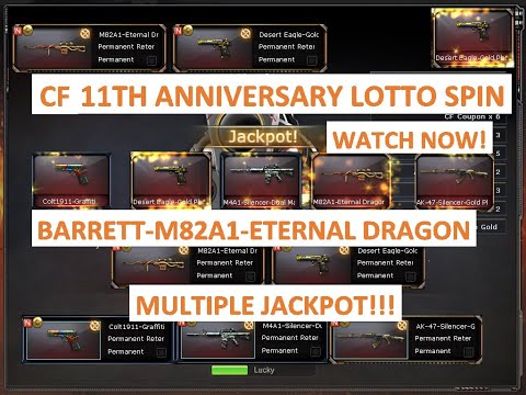 CROSSFIRE 11TH ANNIVERSARY LOTTO SPIN (MULTIPLE JACKPOT INCLUDING BARRETT-M82A1-ETERNAL DRAGON)