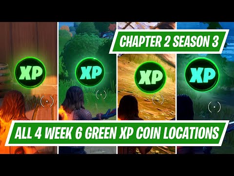 Week 6   All 4 Green XP Coin Locations in Fortnite Chapter 2 Season 3