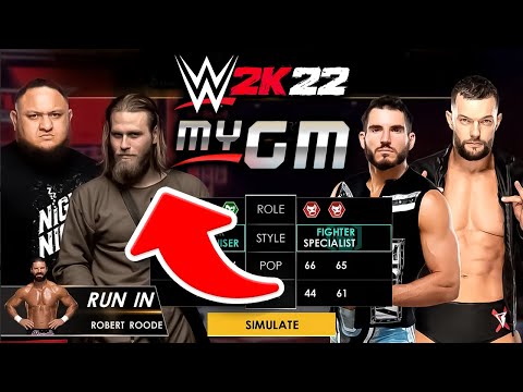 I played an entire WWE 2K22 MyGM Mode in 1 video