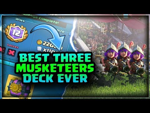 Three Musketeer-Miner-Battle Ram!!12 Win Grand Challenge Deck!!