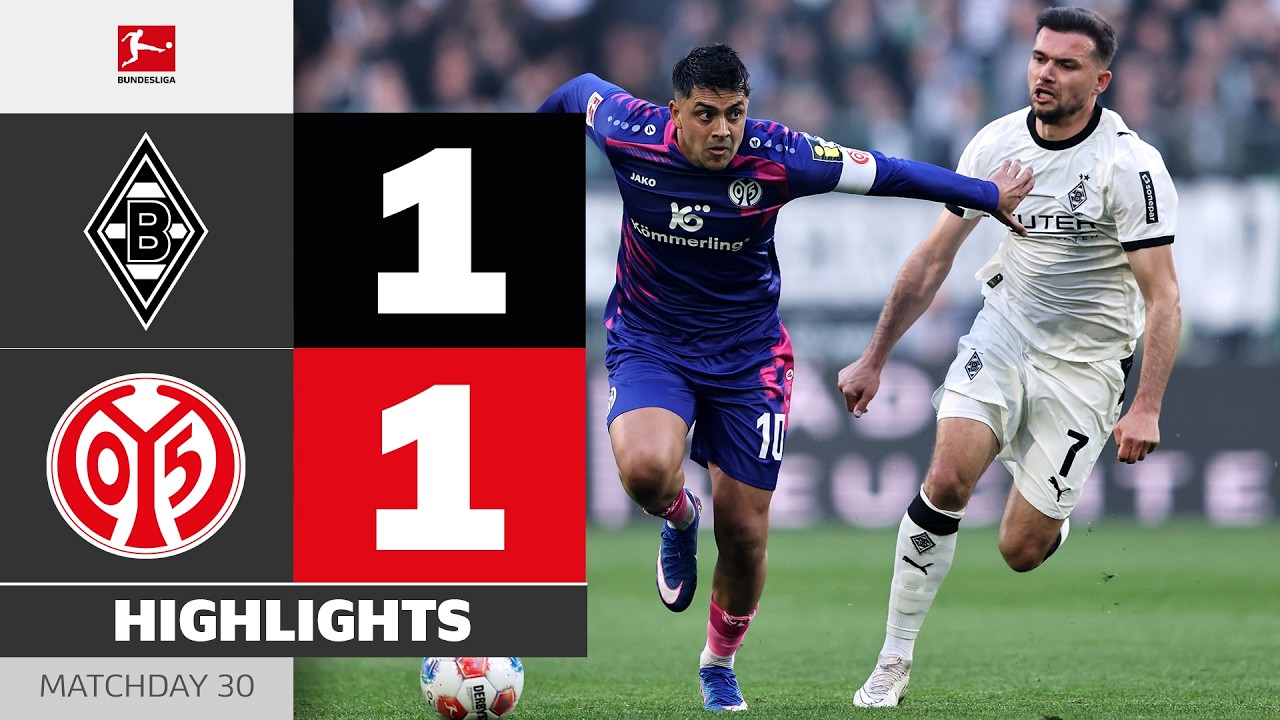 Borussia M'gladbach vs 1. FSV Mainz 05 Highlights