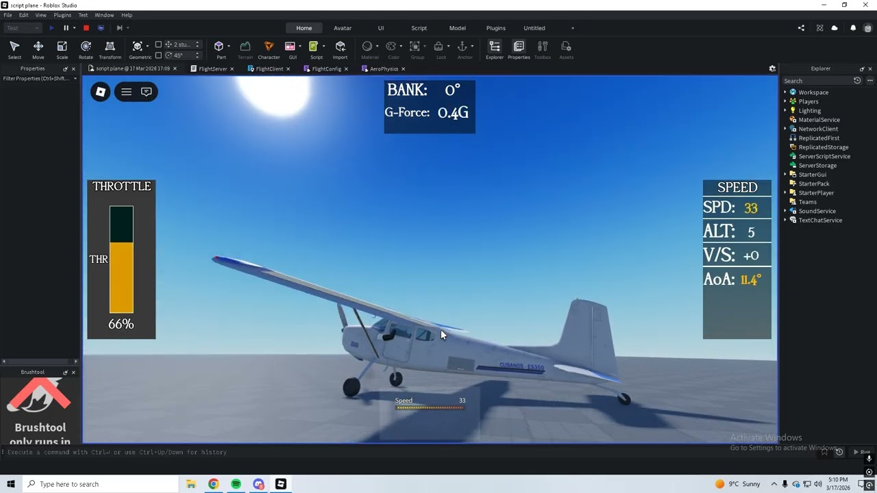 Realistic Plane System