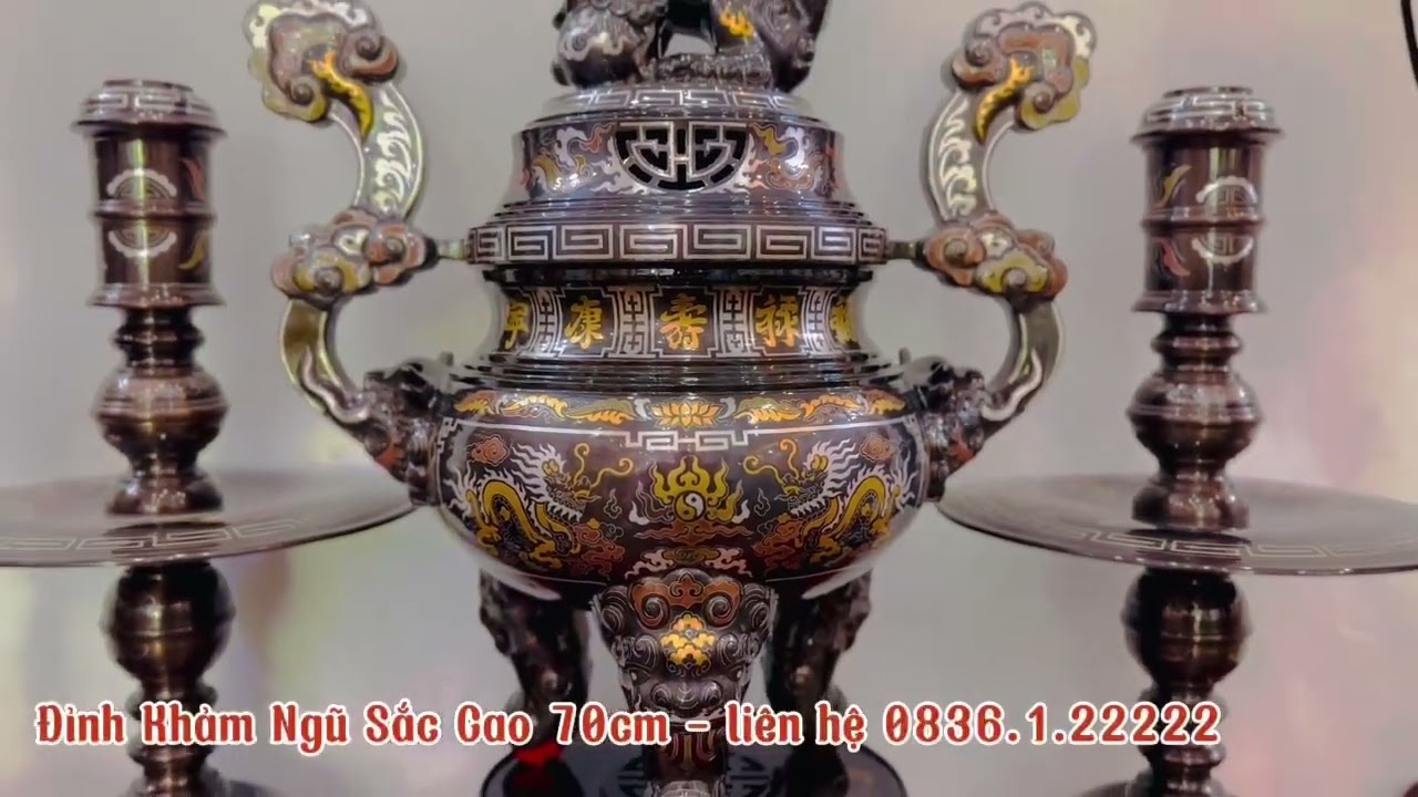 Đỉnh khảm ngũ sắc cao 70 cm - Hình ảnh