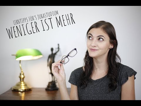 Lerntipps für's Jurastudium - Weniger ist mehr