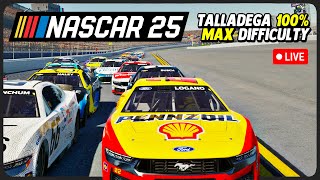 🔴 Attempting My First 100% Distance Race On NASCAR '25 At Talladega