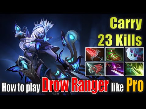 Drow Ranger's Frost Arrows Rampage! 23 Kills Rule the Game!