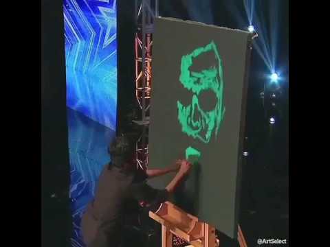 X Factor painting of joker