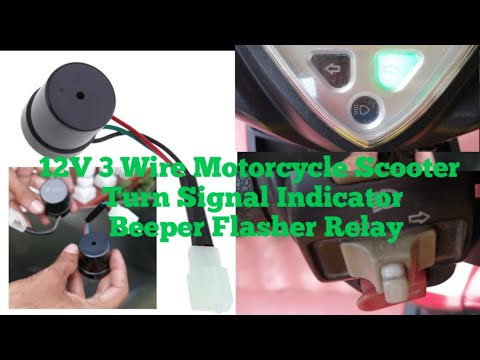 12V 3 Wire Motorcycle Scooter Turn Signal Indicator Beeper sounds Flasher Relay installation #how_to