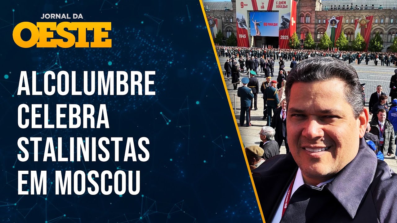 Alcolumbre tira selfie na Praça Vermelha e exalta vitória do exército soviético