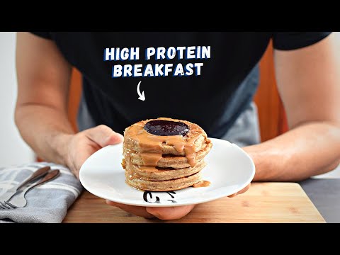 36g Protein Pancakes without protein powder. My new favorite breakfast!