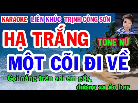 Karaoke - Liên Khúc Trịnh Công Sơn - Hạ Trắng - Tone Nữ - Nhạc Sống - gia huy beat