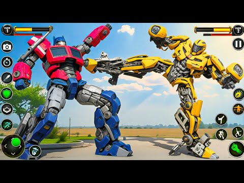 Bumblebee and Optimus Prime Robot Jet Car Transformation Game 2026 New Update - Android Gameplay