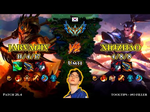 Umti | Jarvan IV JUNGLE vs XinZhao | Patch 26.4 | 2026-02-20 | KR CHALLENGER