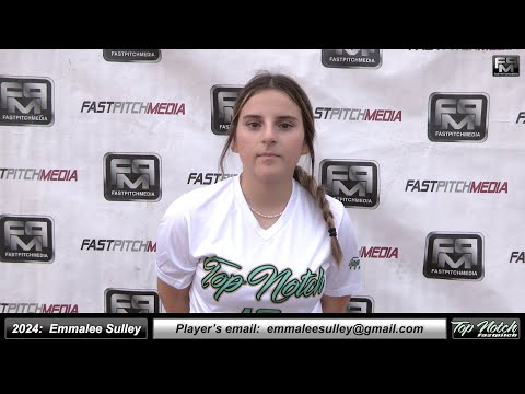 2024 Emmalee Sulley Catcher Softball Skills Video - Top Notch Fastpitch
