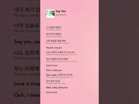 Loco & Punch - Say Yes #lyrics #liriklagu #fyp #fypシ #loco #punch #music #shorts