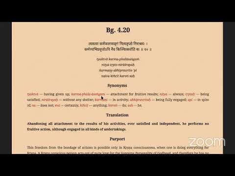 Srimad Bhagavad Gita 4.20
