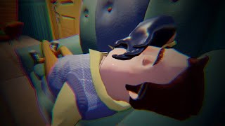 WATCHING MY NEIGHBOR FALL TO SLEEP IN A CARTOON - Hello Neighbor Mod