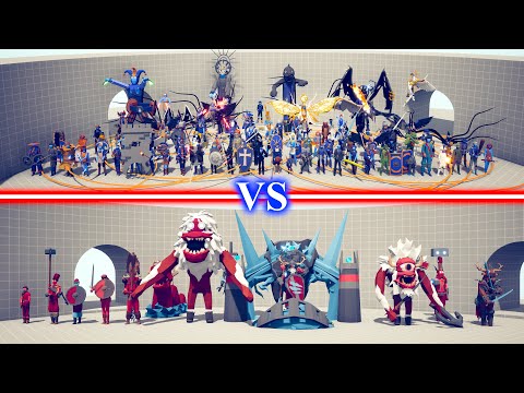 SECRET DLC TEAM vs VIKING DLC TEAM - Totally Accurate Battle Simulator TABS