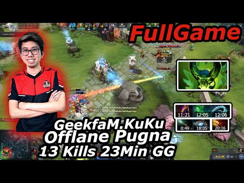 GeeKFam KuKu Insane Pugna Offlane 13 Kills Dagon Build Instant Burst Combo  Fullgame