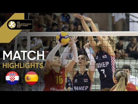  Highlights | Croatia vs. Spain - CEV Volleyball European Golden League 2025 | Women 