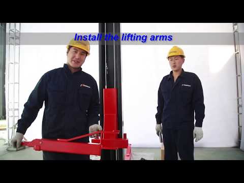 How to install clear floor 2 post car lift