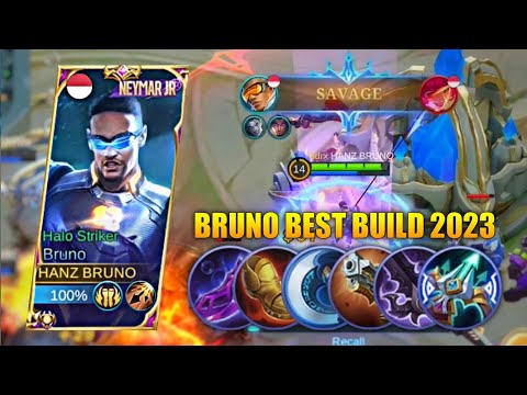 AUTO SAVAGE! 18 KILL BRUNO INSPIRE - BRUNO BEST BUILD 2023 - MLBB