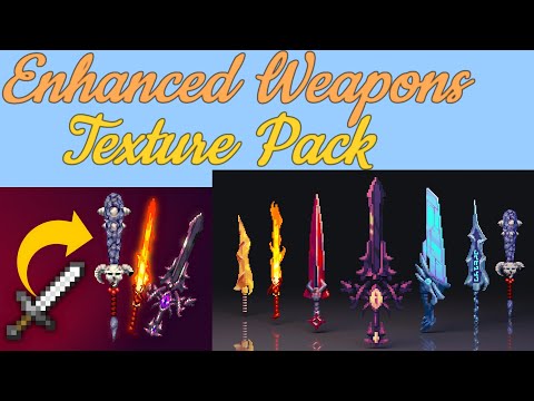 3D Weapons and Swords Minecraft Texture Pack Showcase + Download