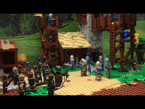 Epic Uruk-Hai Battle in Orc Post - Lego Medieval Castle War
