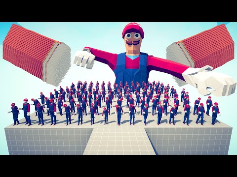 100x SUPER MARIO ARMY + GIANT vs EVERY GOD - Totally Accurate Battle Simulator TABS