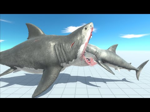 (New Update) Mutant Megalodon Death Run Tour - Animal Revolt Battle Simulator