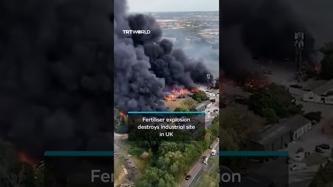 Fertilizer explosion sparks massive industrial fire in Essex, UK