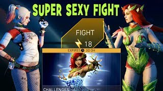 Injustice 2 Mobile. Entangling Poison Ivy Challenge Review ON HARD. The hottest girls battle!