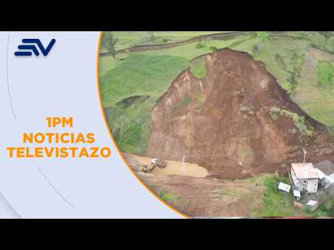 Deslizamiento de tierra bloqueó el paso en la vía Chimbo -  Guaranda  | Televistazo | Ecuavisa