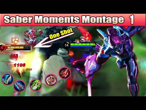 One Shot Monster.. Saber Moments Montage | Top Global Players | Mobile Legends