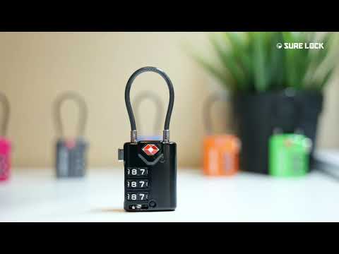 Surelock 21105P TSA Accepted Cable Luggage Lock Instruction Video