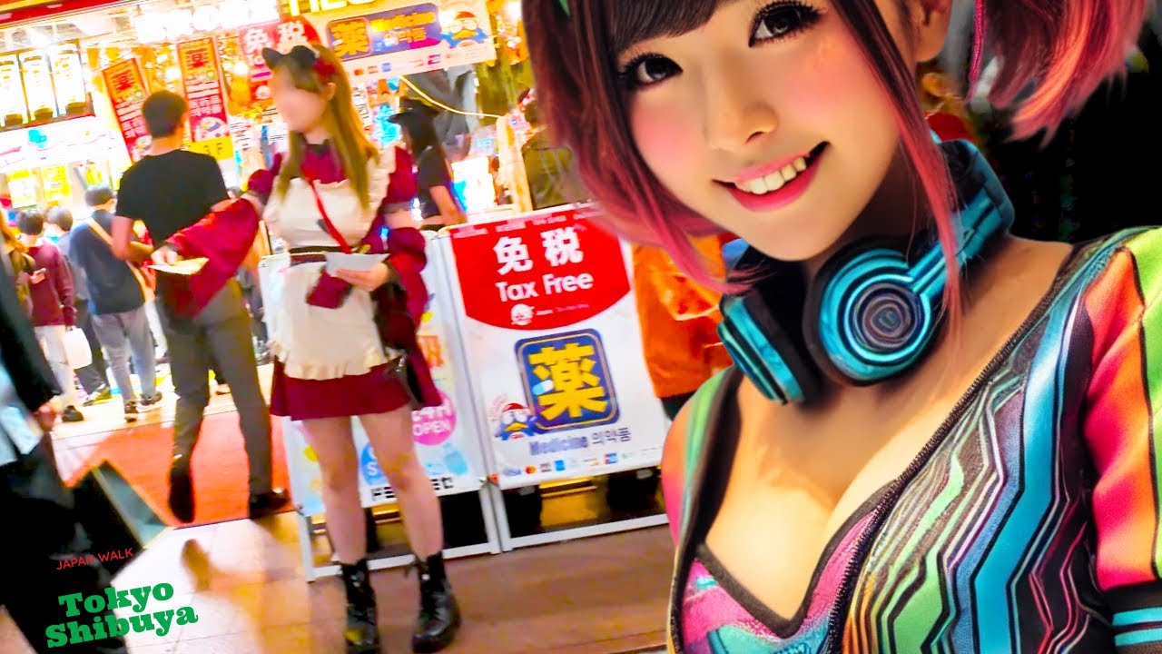 Tokyo Shibuya 🐶 Cyber ​​Halloween ♪💖 4K Non-stop 1 hour