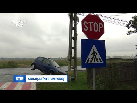 A ricoșat într-un podeț